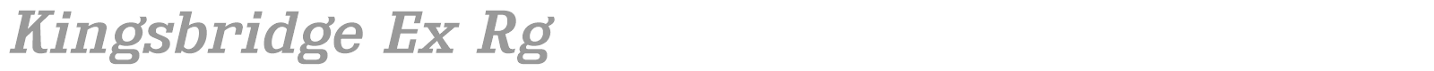 Kingsbridge font preview